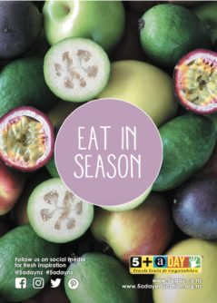 Poster A4 Eat In Season Feijoa And Passionfruit